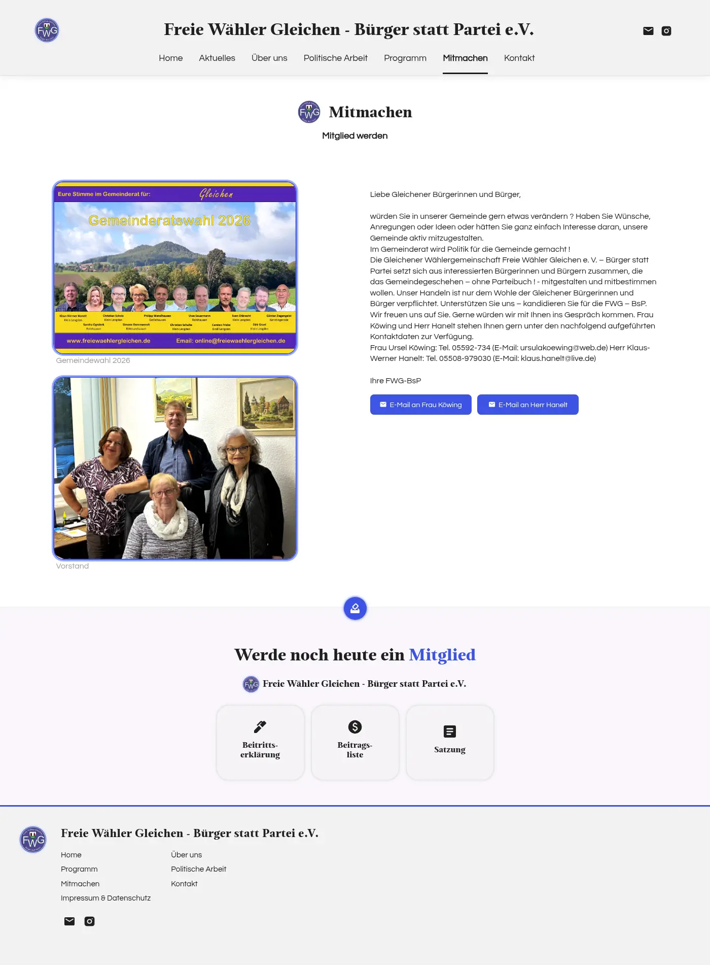 FWG-BsP Website: Mitmachen